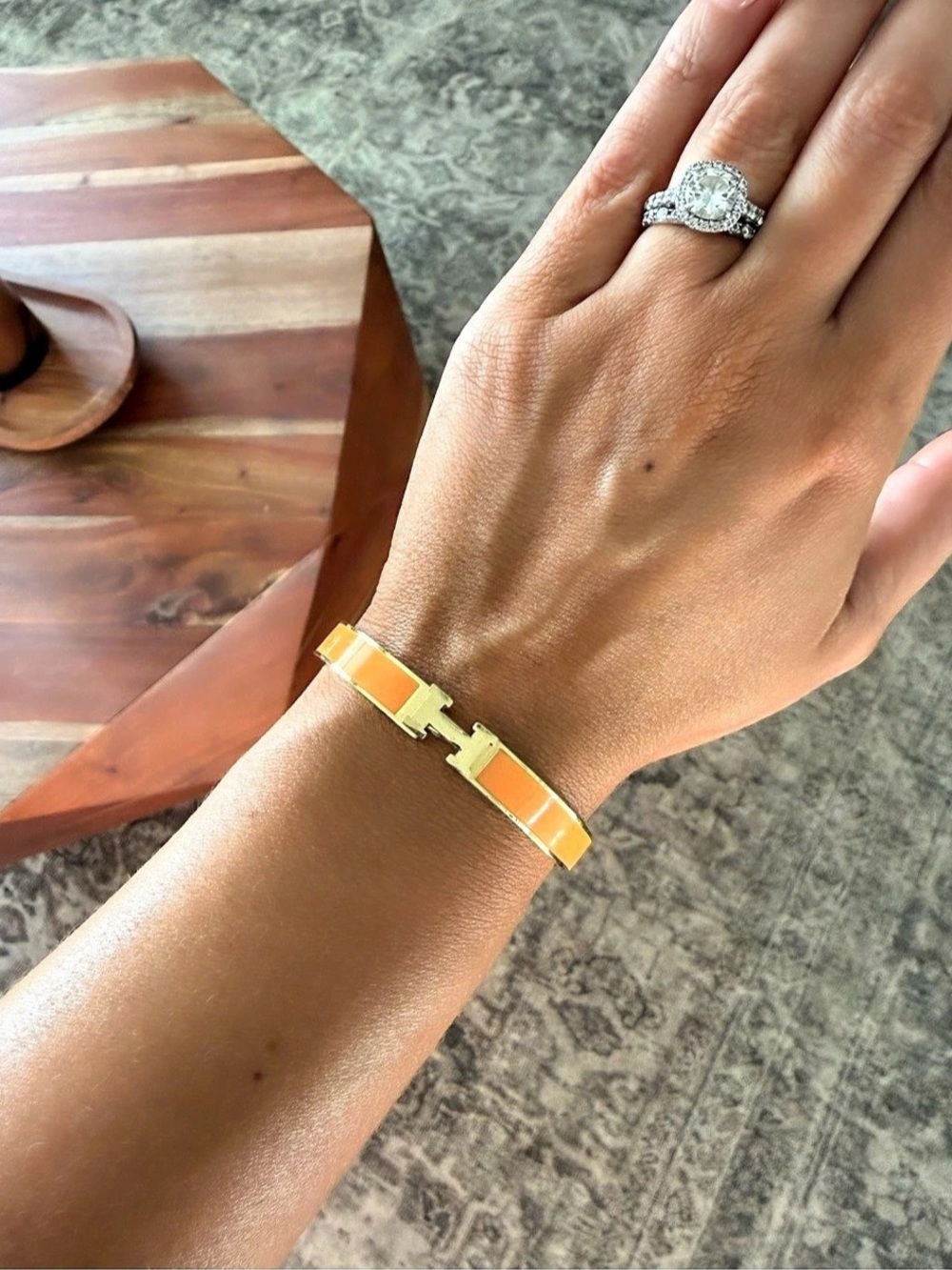 H Bracelet Orange & Gold
